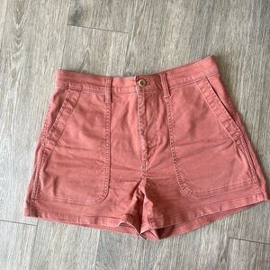 Madewell The Perfect Vintage Fatigue Shorts, Size 27, Pink
